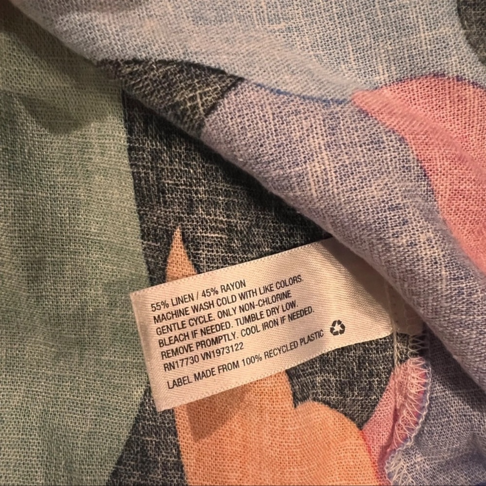 Colorful Linen Mini Dress - Picture 4 of 5